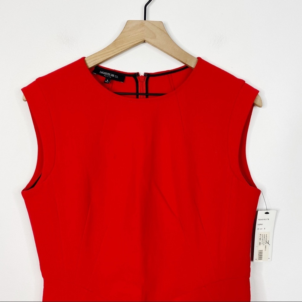 Lafayette 148 New York Red Mini Career Dress - Picture 2 of 9